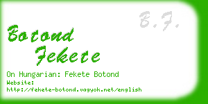 botond fekete business card